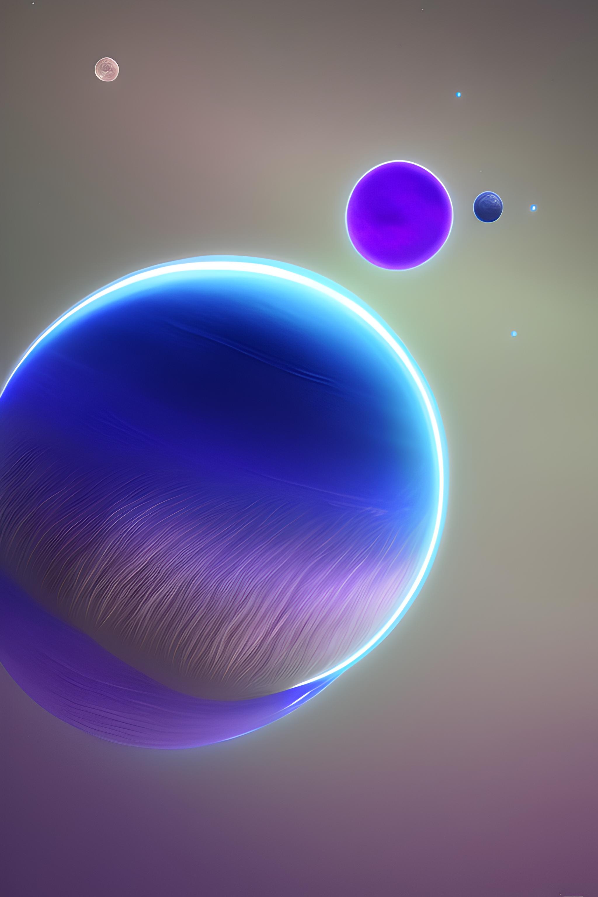 Blue and violet planet | Wallpapers.ai